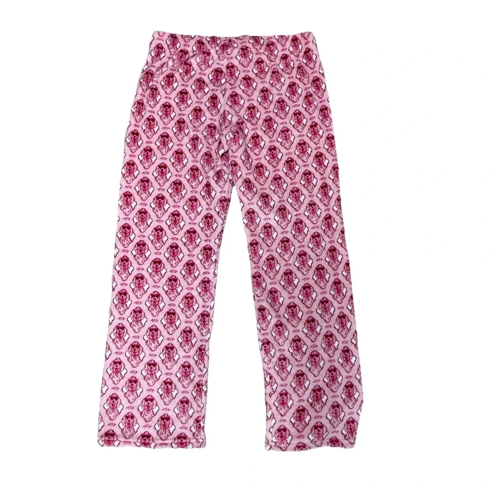 NWT Krissy Mast Berkshire Home Dog Print Lounge Pants Women's XL Pink Fleece PJ